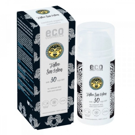 Eco Cosmetics Emulsja na słońce SPF 30 dla skóry z tatuażami z ekstraktem z noni Tattoo Care 100ml
